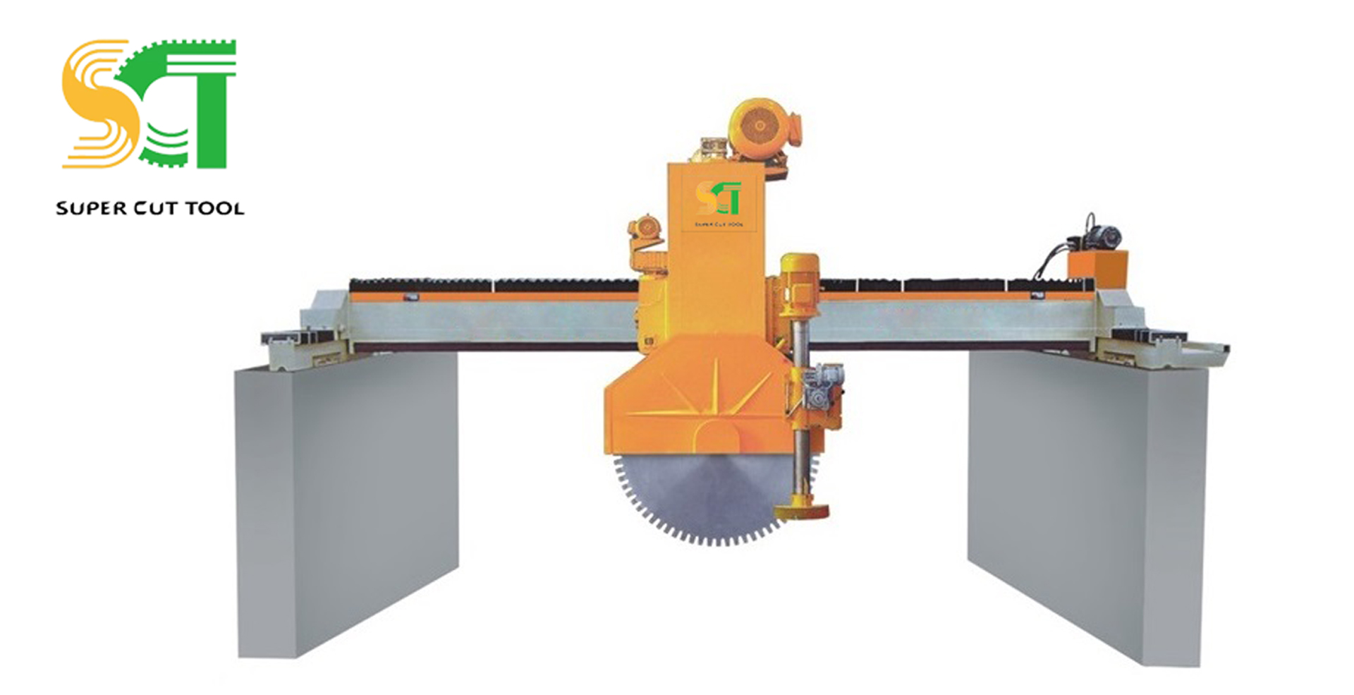 Vertical and horizontal directions block cutting machine