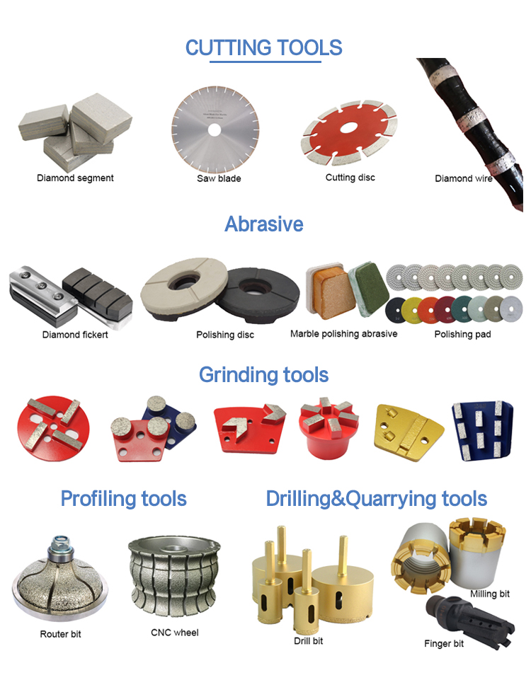 SCT diamond tools for stone processing