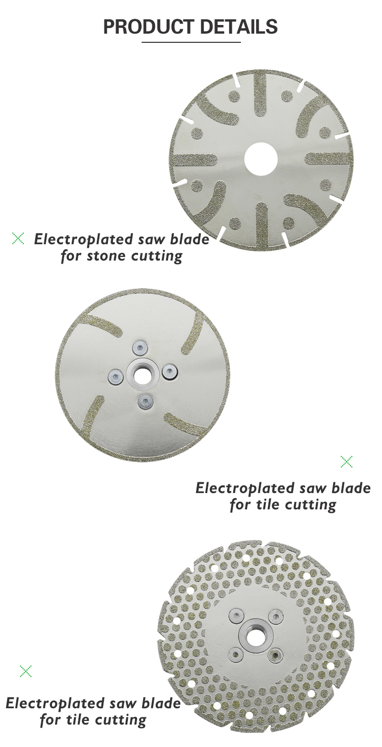Electroplated blade for natural&artificial stone