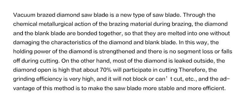 stone tile dry cutting blade