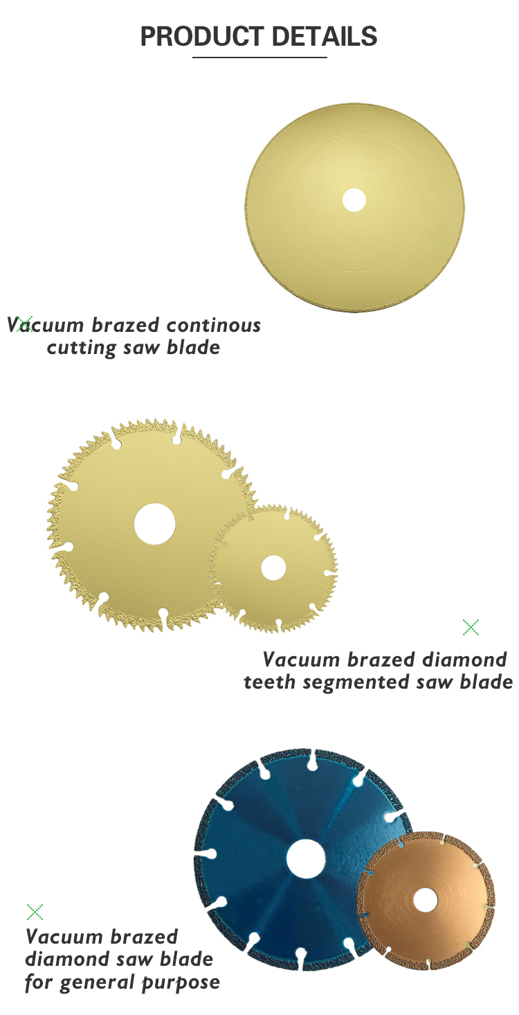 vacuum brazed diamond blade for stone&concrete&ceramic tile cutting