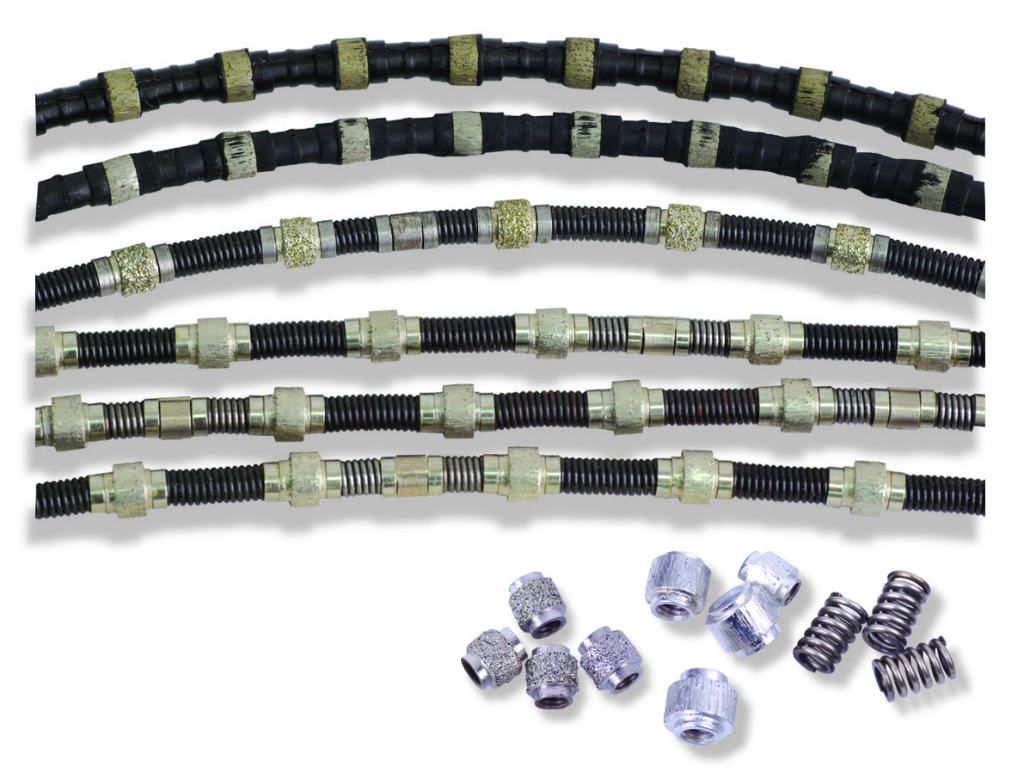 Diamond wire saw, diamond beads, wire saw for stone cutting