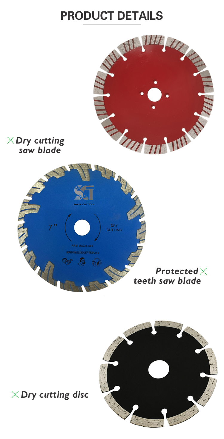stone dry cutting blade, dry cutting disc for stone tile