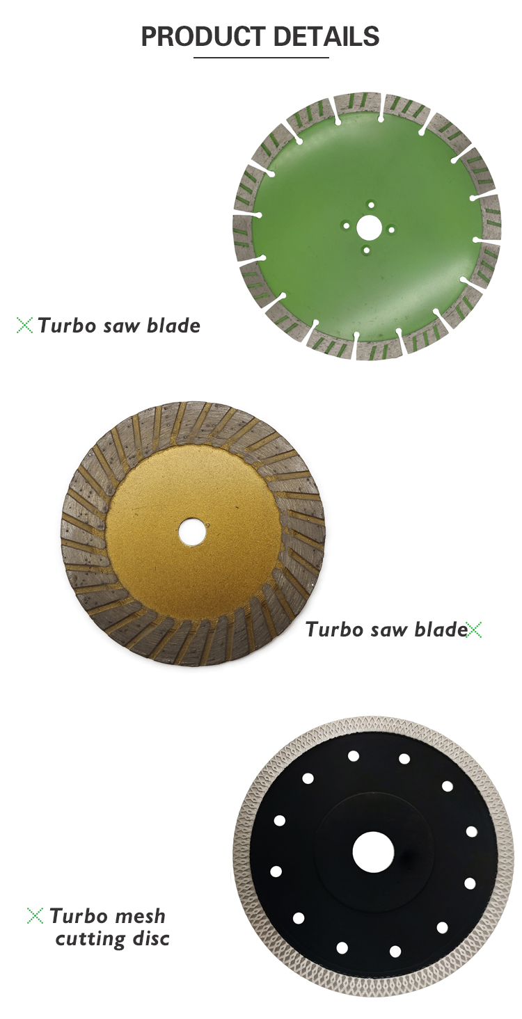turbo saw blade for stone tile cutting