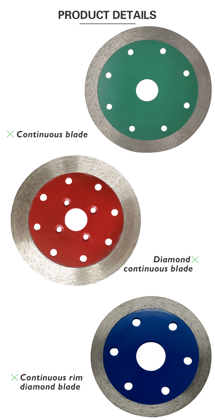 continuous blade for stone tile cutting and grinding
