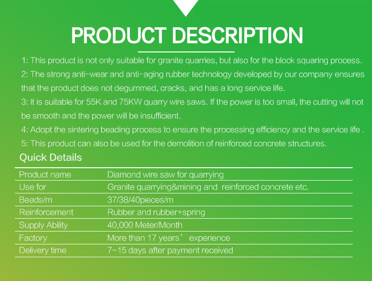 diamond wire saw rope, wire saw rope, diamond wire saw