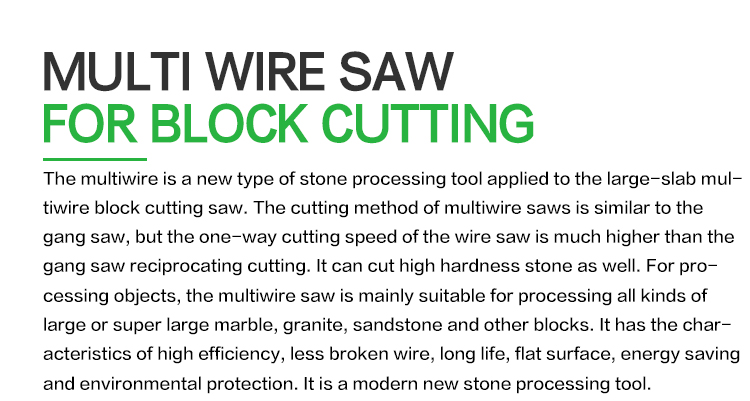 multi wire cutting tools for granite block