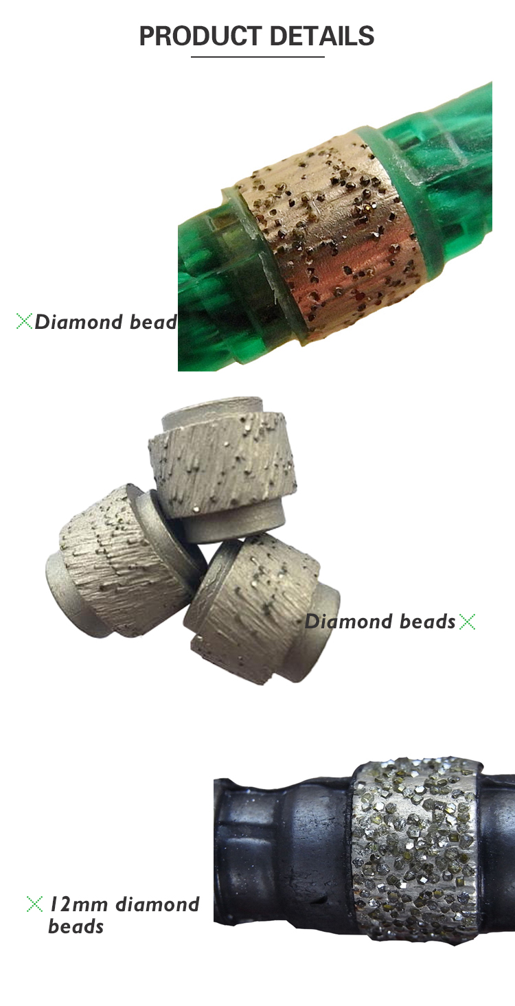 diamond beads, stone cutting wire saw, marble block cutting wire saw tools