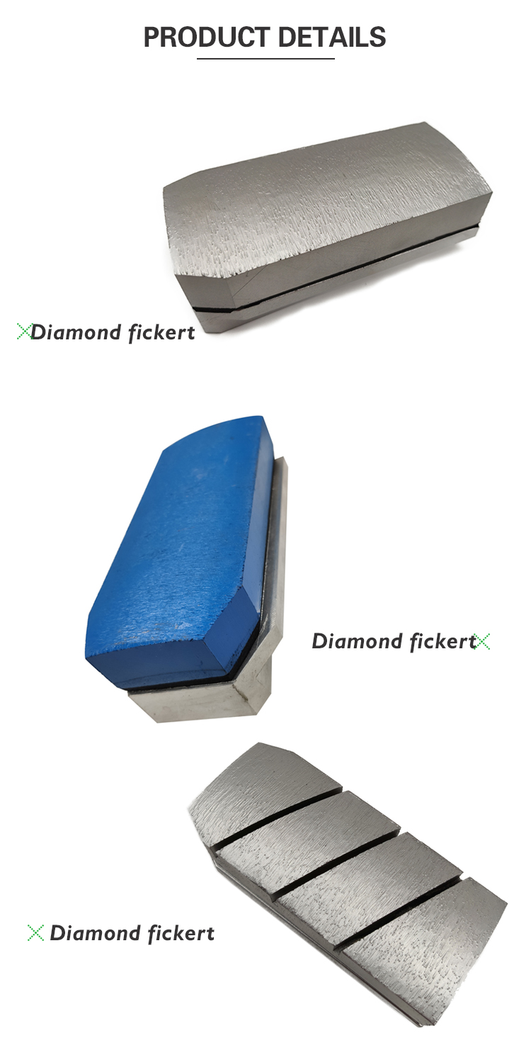diamond fickert diamond block for granite slab, slab grinding fickert